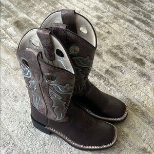 Kids OLD WEST Brown Cowboy Boots